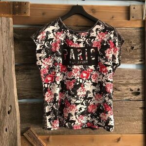 Multi media drop shoulder Paris top size XL